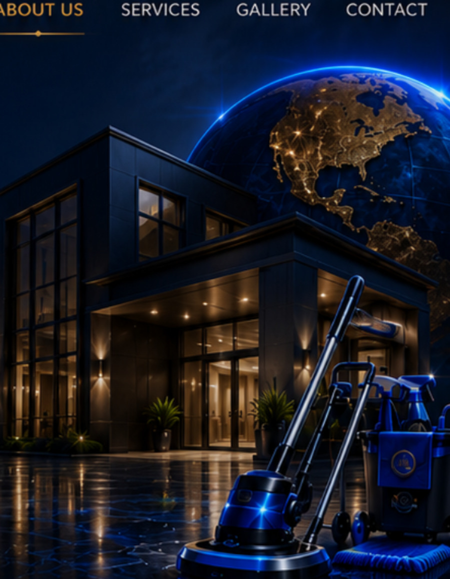Clean commercial interior maintained by Global Services Enterprise